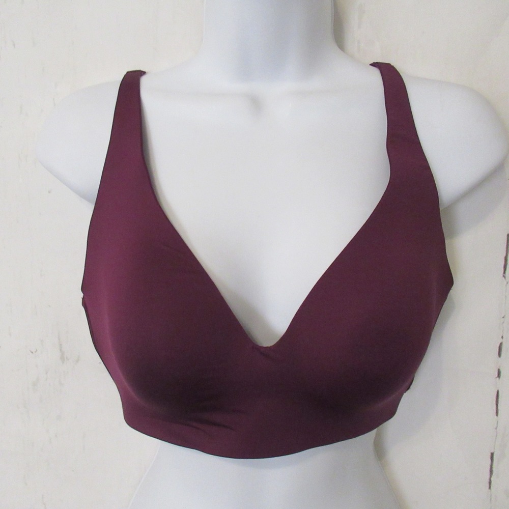 Gap Body Bra 36C Purple Everyday Wire Free Wireless Bralette Back Closure
